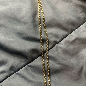 Gold Rope Chain Necklace